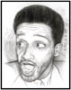 Porträt von Milt Jackson: Bleistift-Zeichnung von Michael Ehret, 2002